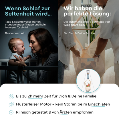 Federwiege mit Motor & Gestell  - Sternentraum
